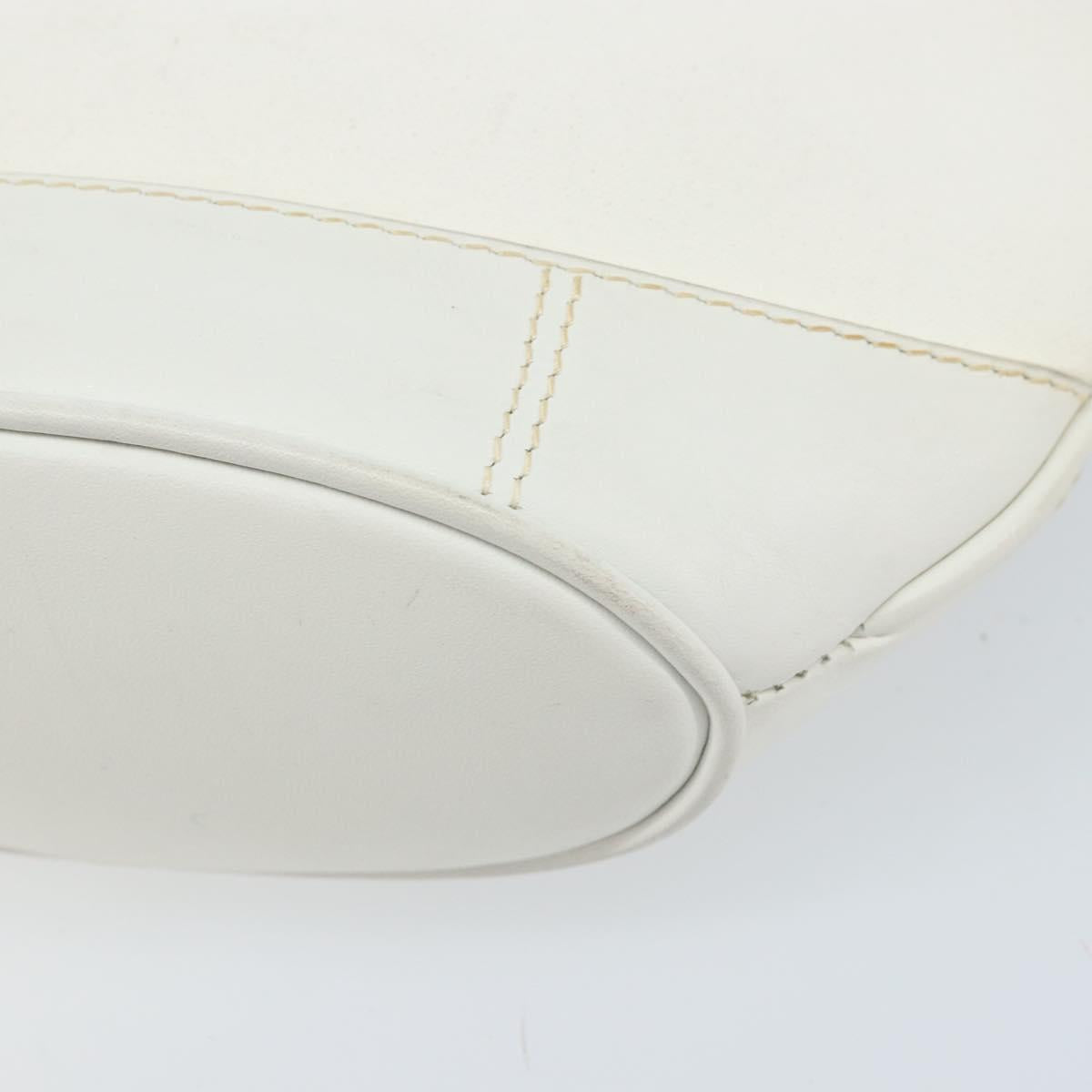 GUCCI Micro GG Supreme Shoulder Bag PVC White Gold Auth ep13326