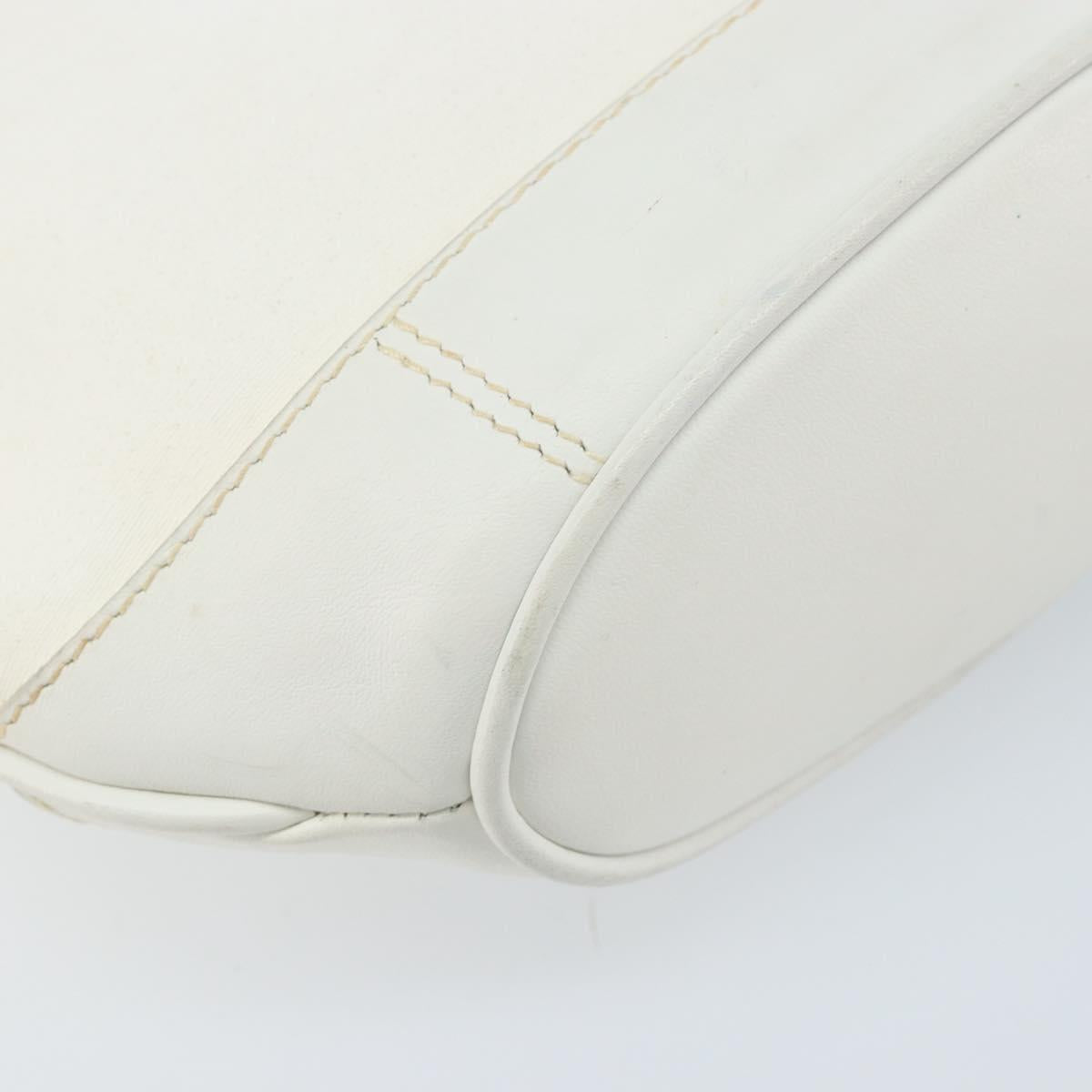 GUCCI Micro GG Supreme Shoulder Bag PVC White Gold Auth ep13326