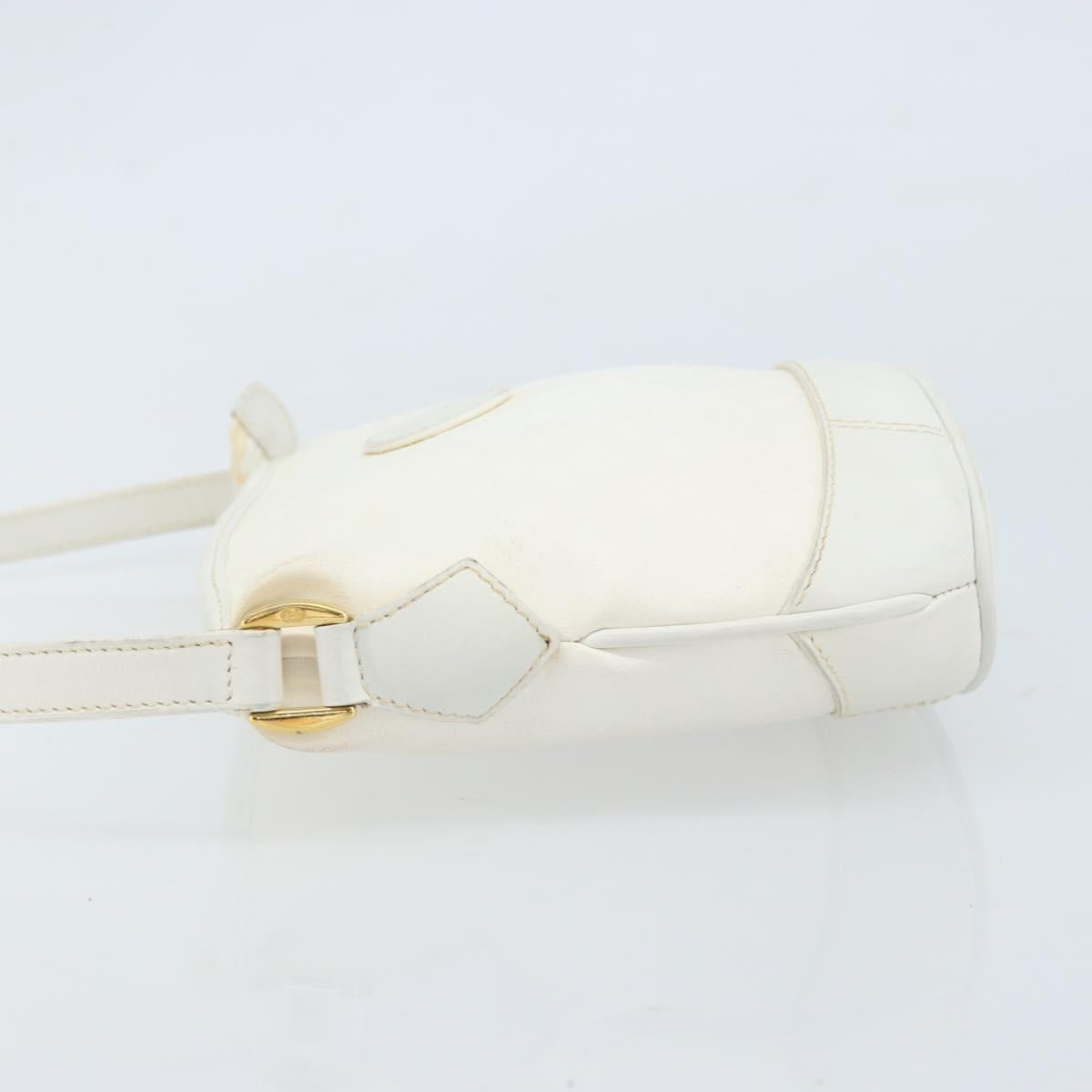 GUCCI Micro GG Supreme Shoulder Bag PVC White Gold Auth ep13326