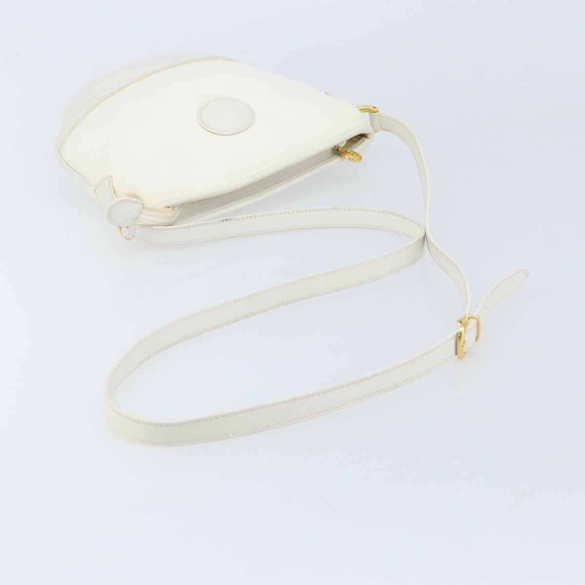 GUCCI Micro GG Supreme Shoulder Bag PVC White Gold Auth ep13326