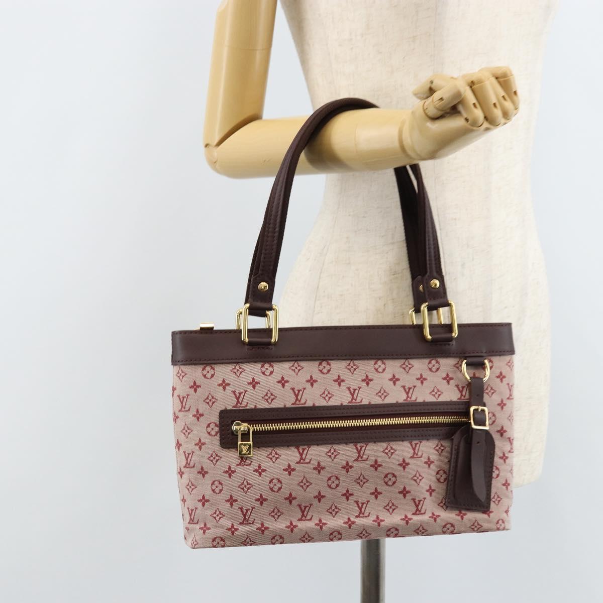 LOUIS VUITTON Monogram Mini Lucille PM Hand Bag Red M92678 LV Auth ep13329