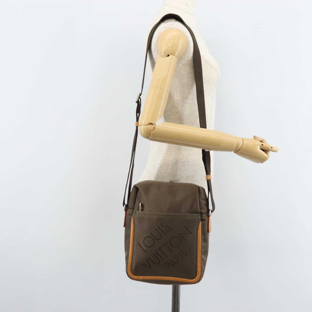 LOUIS VUITTON Damier Geant Sitadan MM Shoulder Bag Brown M93040 LV Auth ep13333