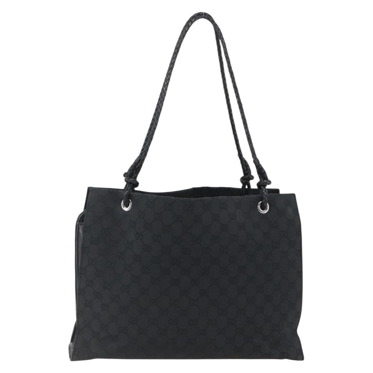 GUCCI GG Canvas Tote Bag Black 109140 Auth ep13339