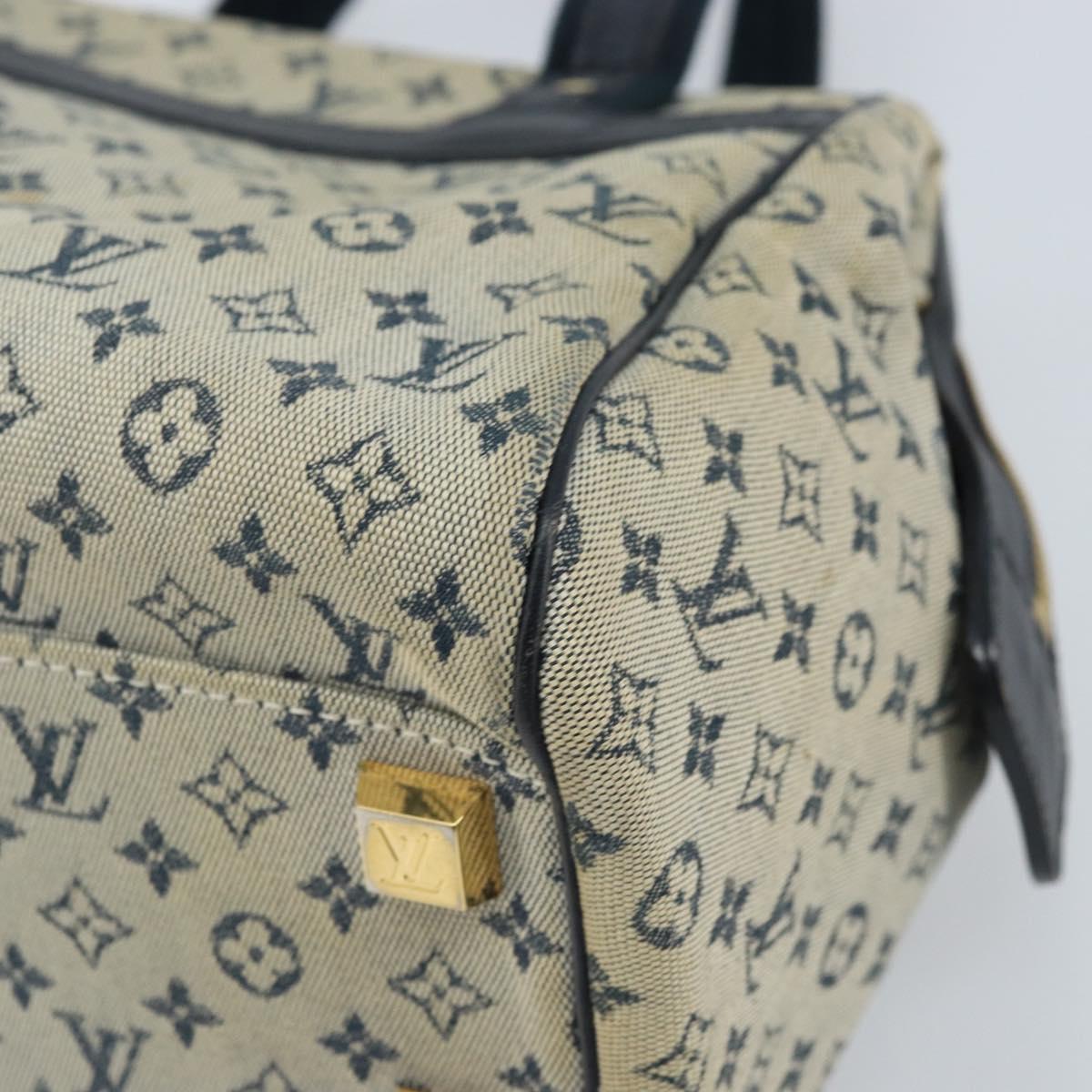 LOUIS VUITTON Monogram Mini Josephine PM Hand Bag Blue M92049 LV Auth ep13340