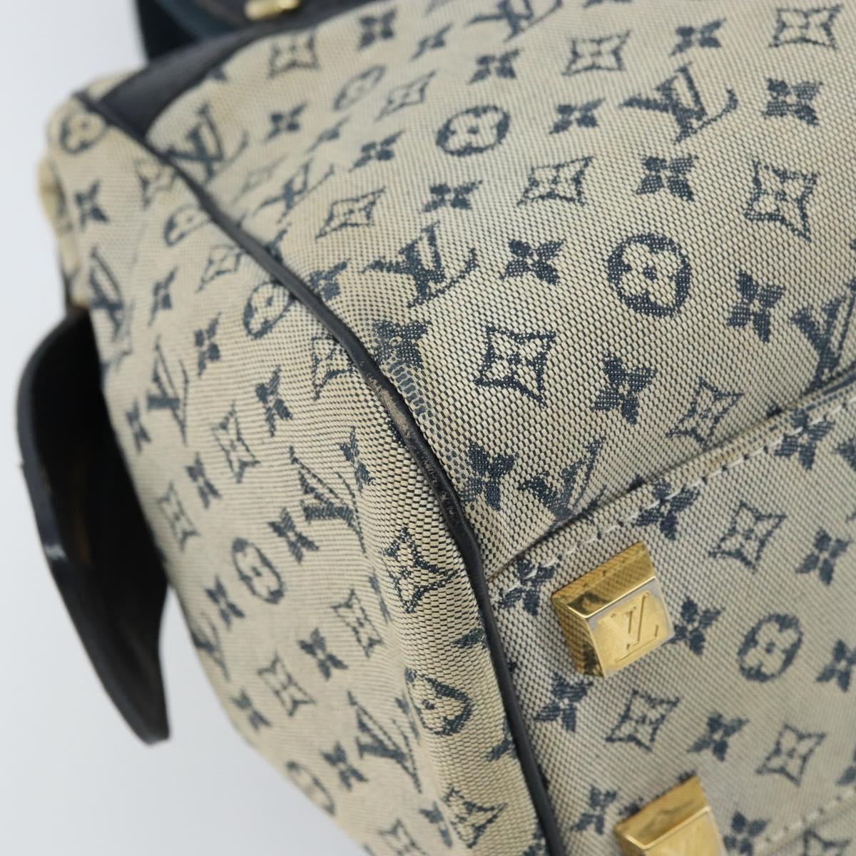 LOUIS VUITTON Monogram Mini Josephine PM Hand Bag Blue M92049 LV Auth ep13340