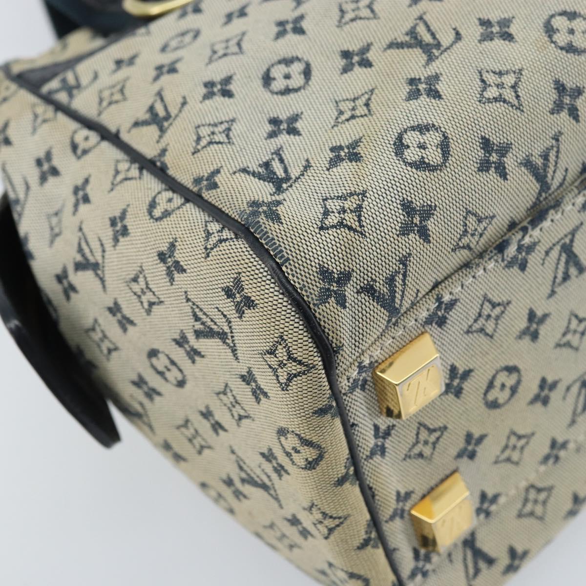 LOUIS VUITTON Monogram Mini Josephine PM Hand Bag Blue M92049 LV Auth ep13340