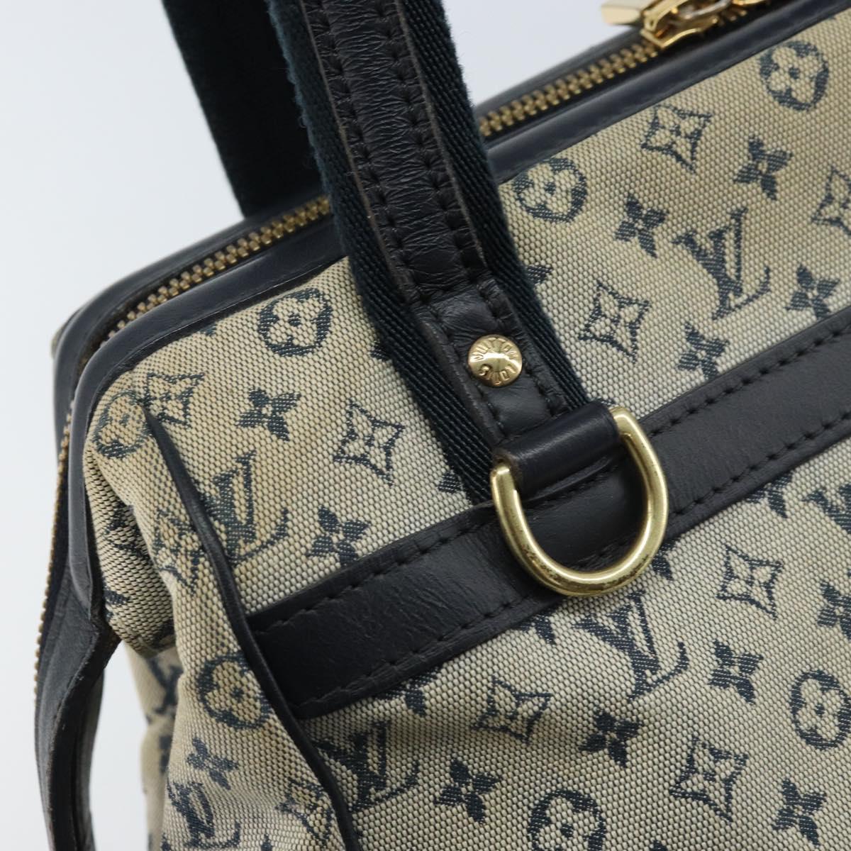 LOUIS VUITTON Monogram Mini Josephine PM Hand Bag Blue M92049 LV Auth ep13340