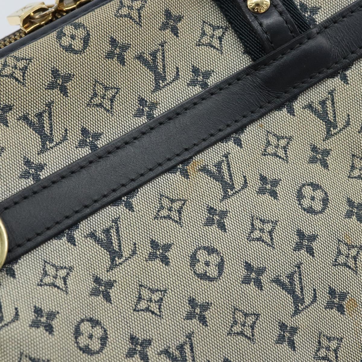 LOUIS VUITTON Monogram Mini Josephine PM Hand Bag Blue M92049 LV Auth ep13340