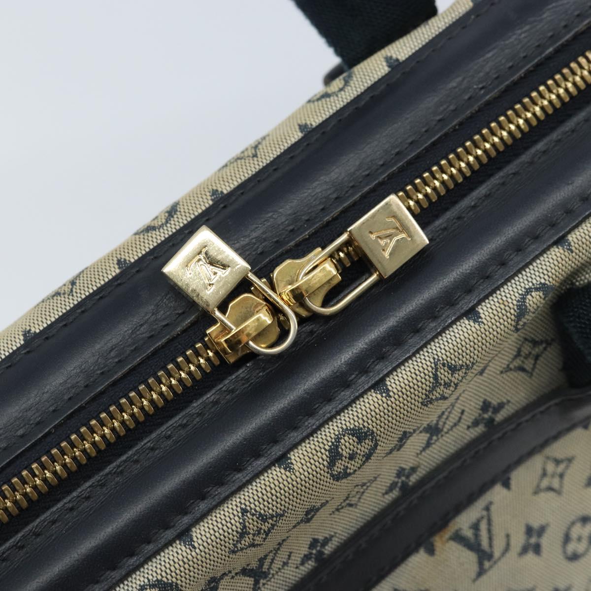 LOUIS VUITTON Monogram Mini Josephine PM Hand Bag Blue M92049 LV Auth ep13340