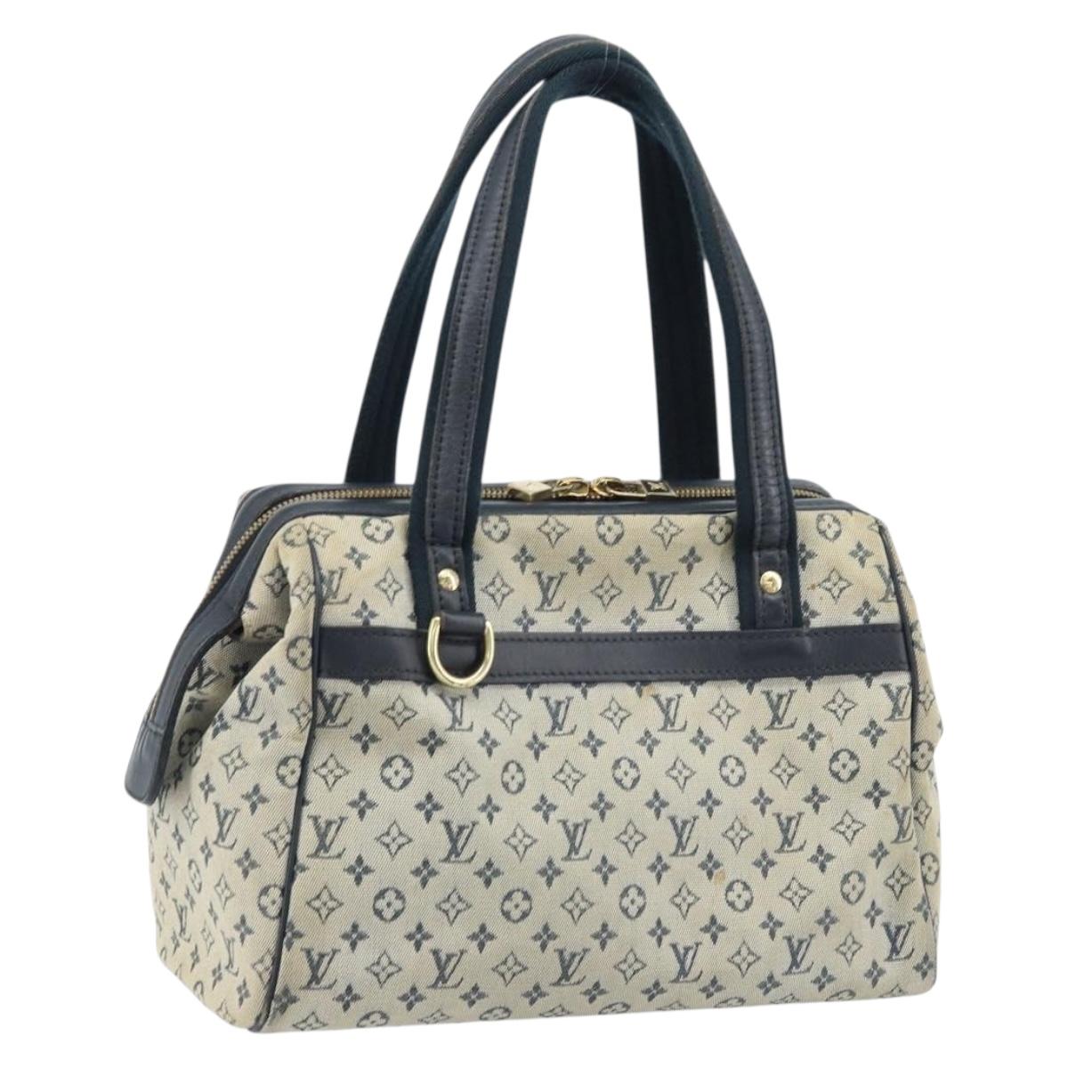 LOUIS VUITTON Monogram Mini Josephine PM Hand Bag Blue M92049 LV Auth ep13340