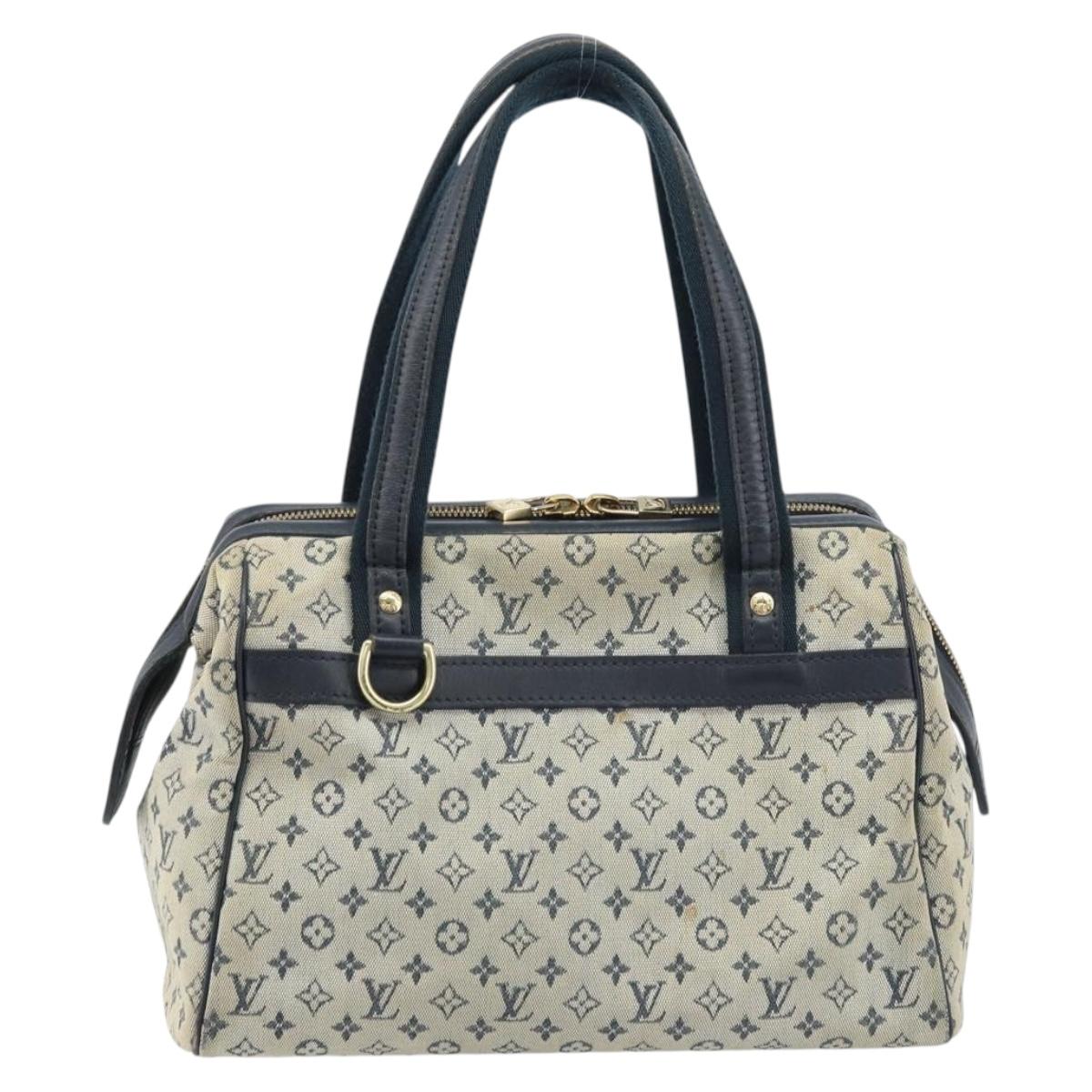 LOUIS VUITTON Monogram Mini Josephine PM Hand Bag Blue M92049 LV Auth ep13340