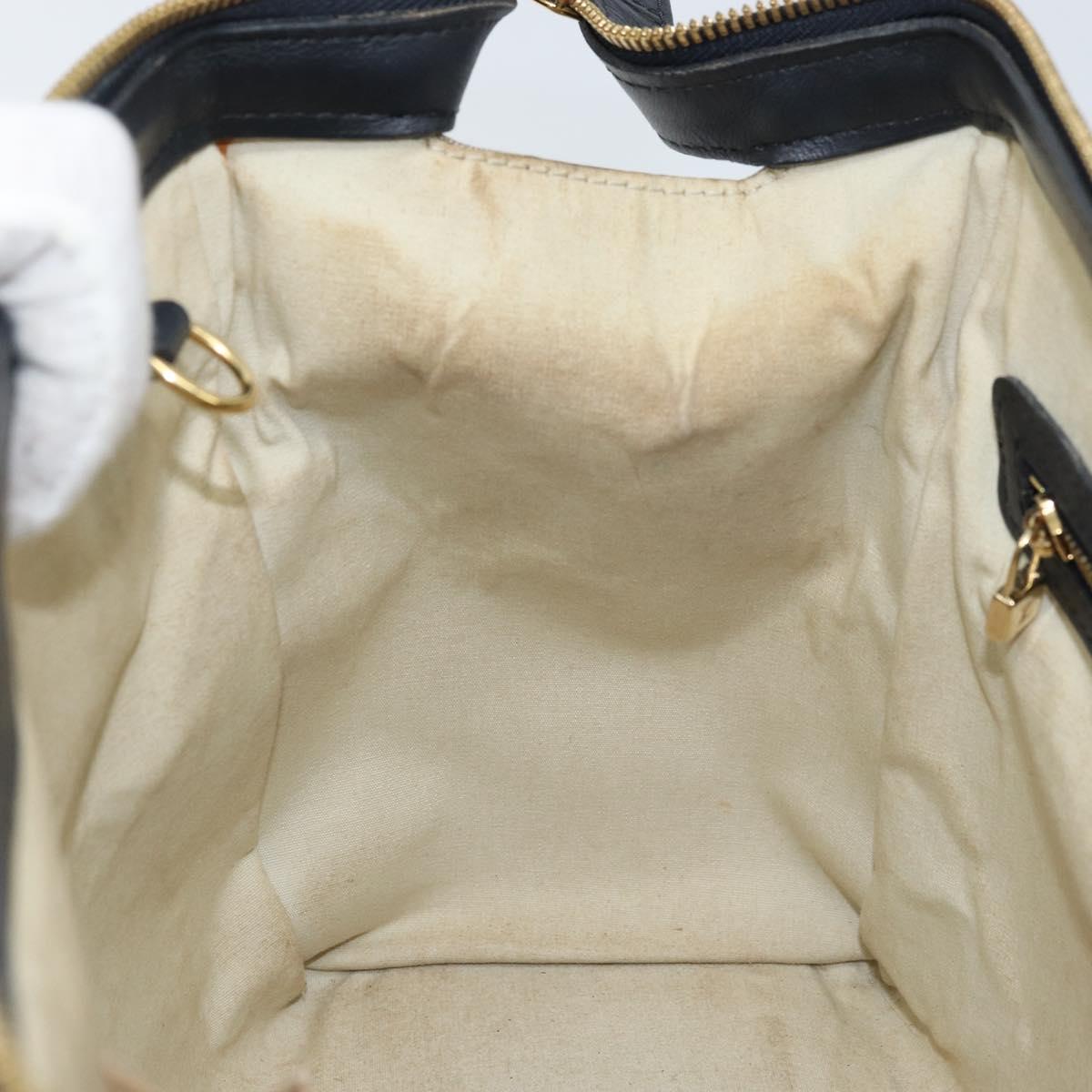 LOUIS VUITTON Monogram Mini Josephine PM Hand Bag Blue M92049 LV Auth ep13340