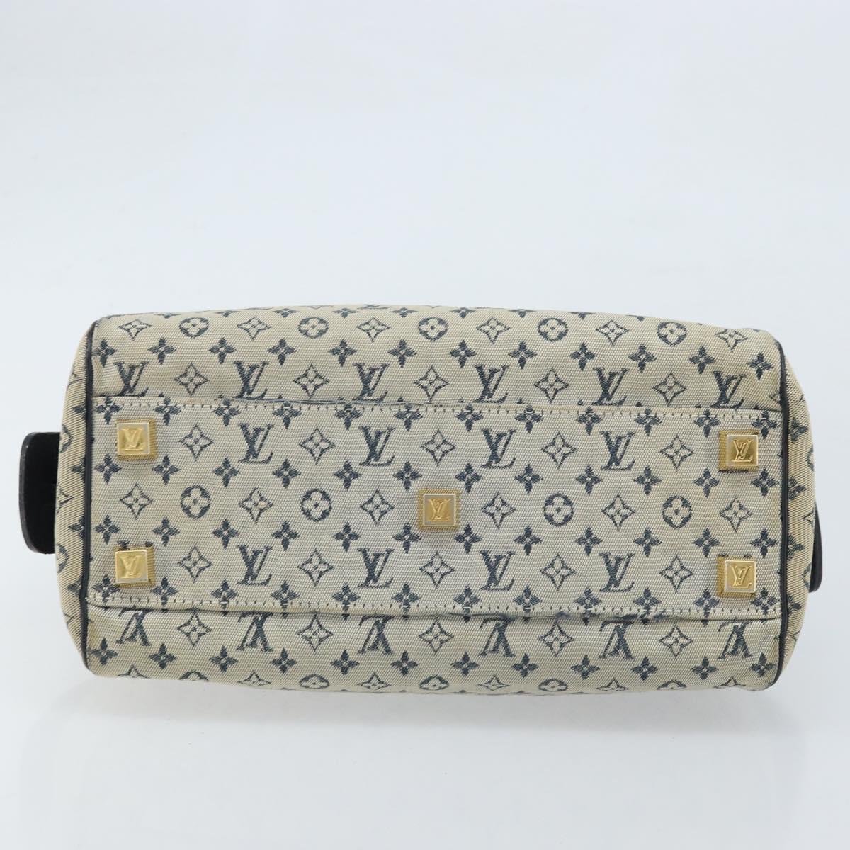 LOUIS VUITTON Monogram Mini Josephine PM Hand Bag Blue M92049 LV Auth ep13340