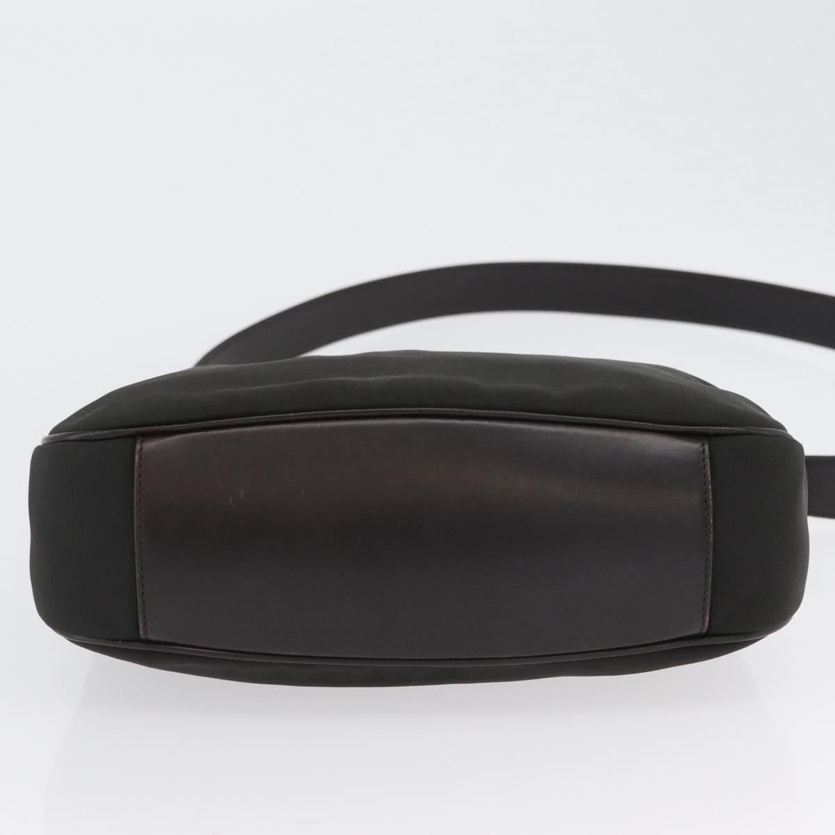 GUCCI Bamboo Hand Bag Nylon 2way Black Silver 001 1638 3754 Auth ep13341
