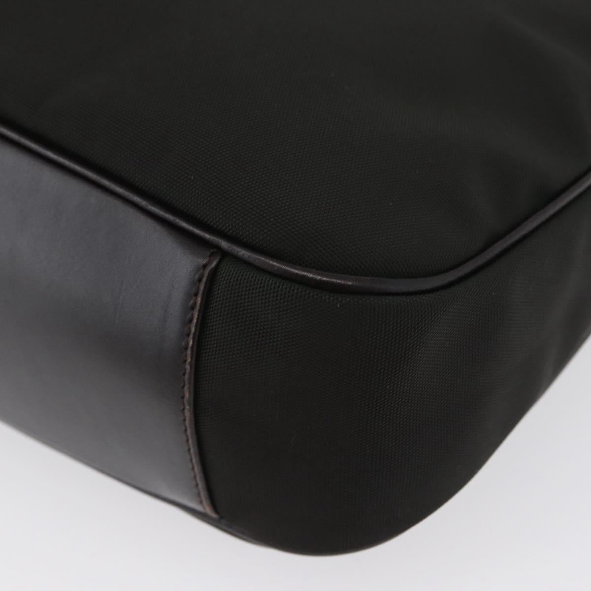 GUCCI Bamboo Hand Bag Nylon 2way Black Silver 001 1638 3754 Auth ep13341