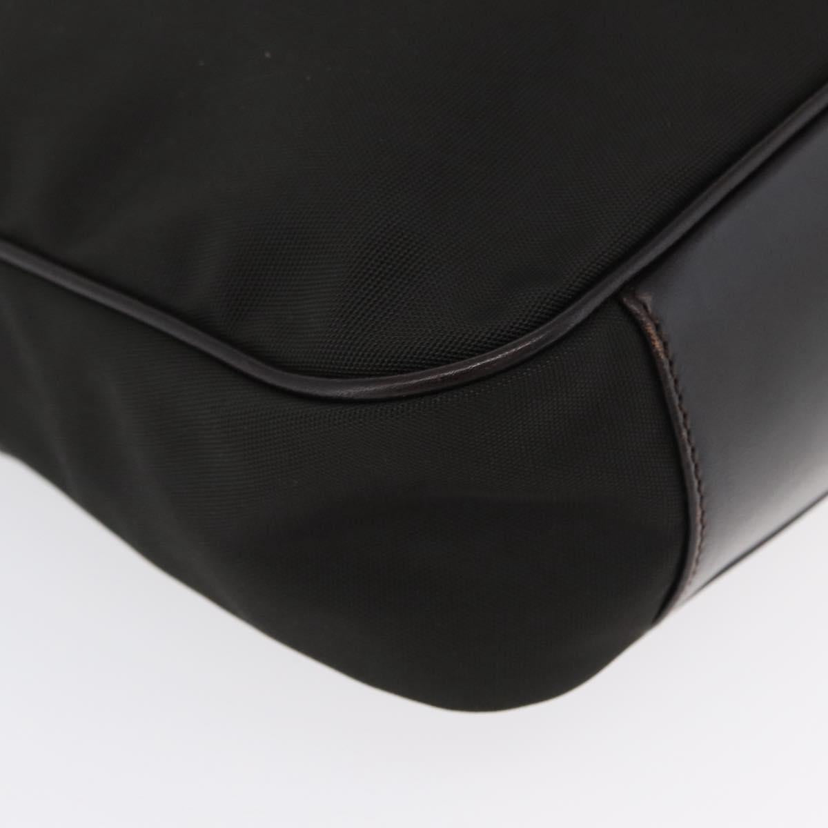 GUCCI Bamboo Hand Bag Nylon 2way Black Silver 001 1638 3754 Auth ep13341