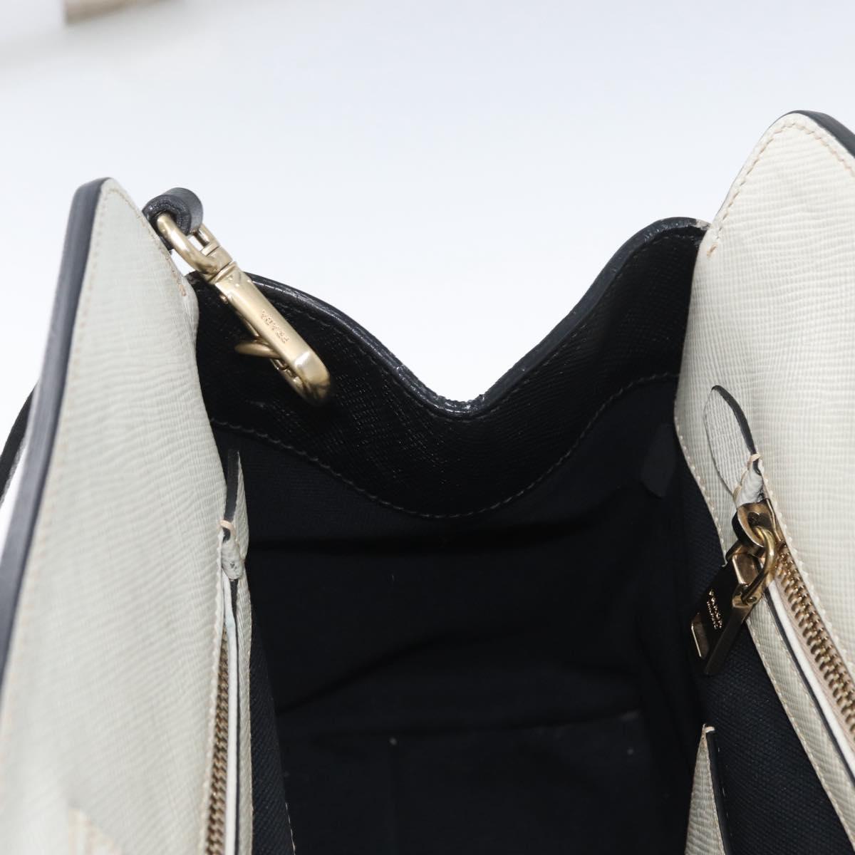 PRADA Hand Bag Canvas 2way Black Gold Auth ep13345
