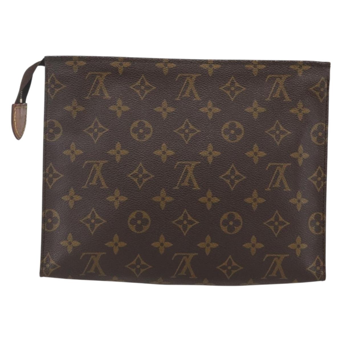 LOUIS VUITTON Monogram Poche Toilette 26 Pouch M47542 LV Auth ep13350