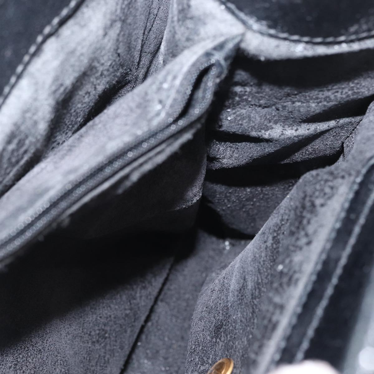 GUCCI Bamboo Tote Bag Leather Black Gold 002 0260 Auth ep13352