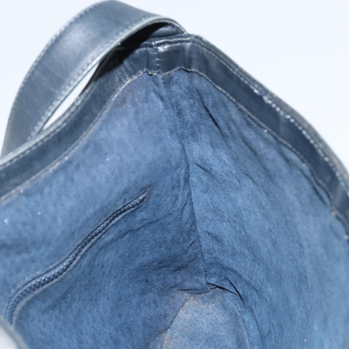 GUCCI Shoulder Bag Leather Black Gold 23 01 1633 Auth ep13358