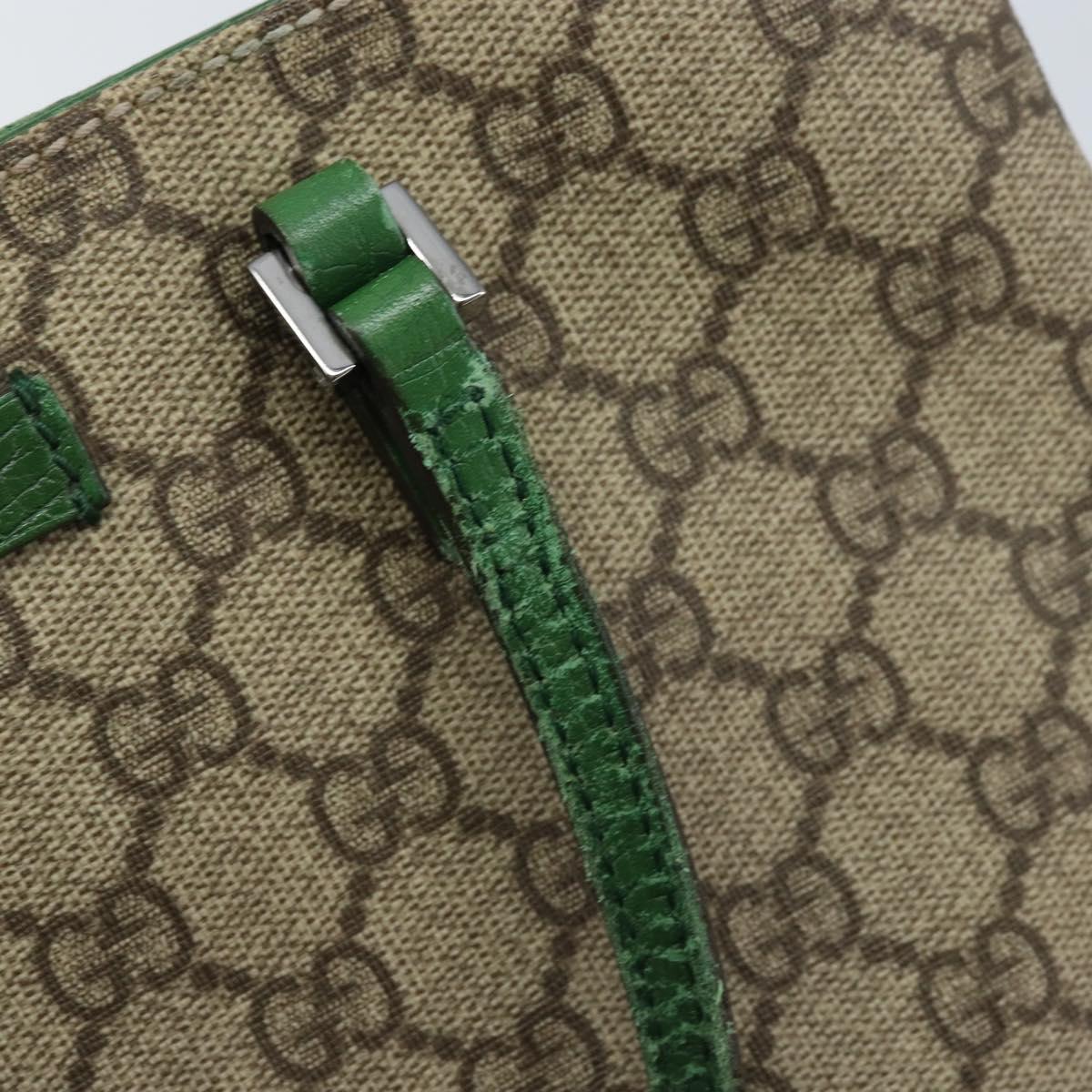 GUCCI GG Supreme Hand Bag PVC Beige Silver 117551 Auth ep13364