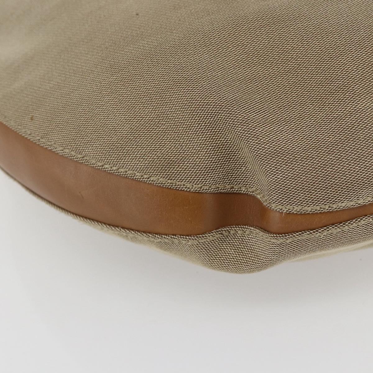 GUCCI Shoulder Bag Canvas Beige Silver 95726 Auth ep13367