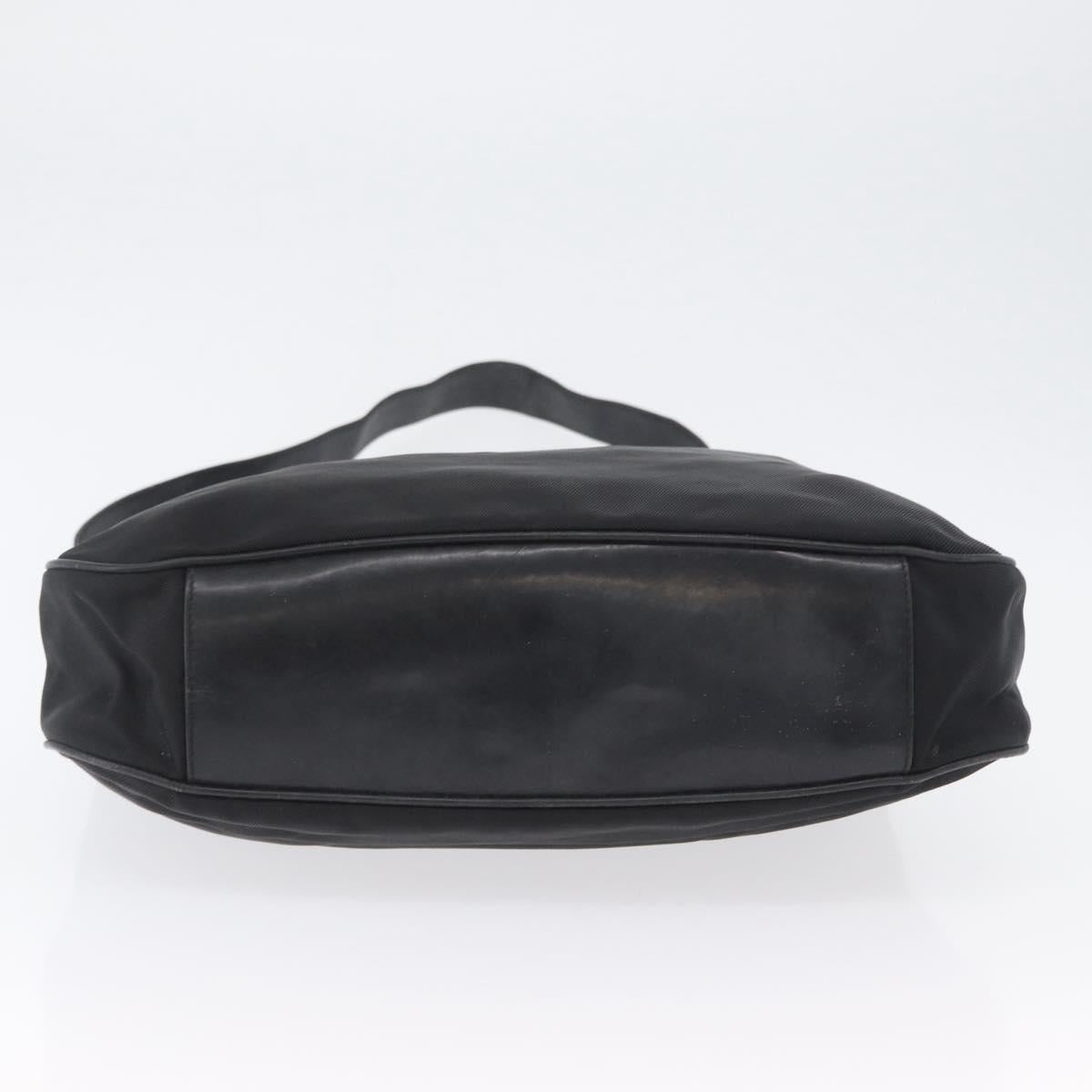 GUCCI Bamboo Hand Bag Nylon 2way Black Silver 001 1998 1577 Auth ep13375