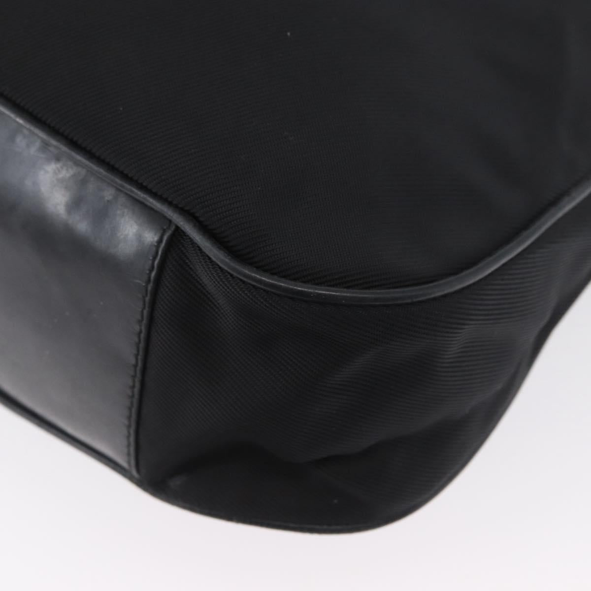 GUCCI Bamboo Hand Bag Nylon 2way Black Silver 001 1998 1577 Auth ep13375