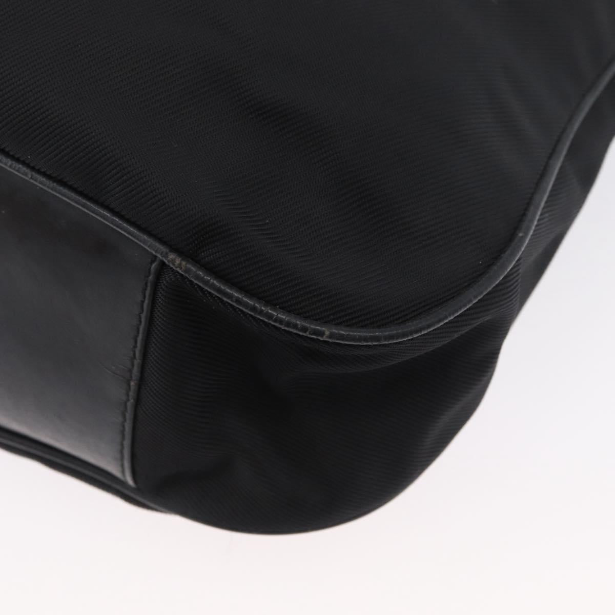GUCCI Bamboo Hand Bag Nylon 2way Black Silver 001 1998 1577 Auth ep13375