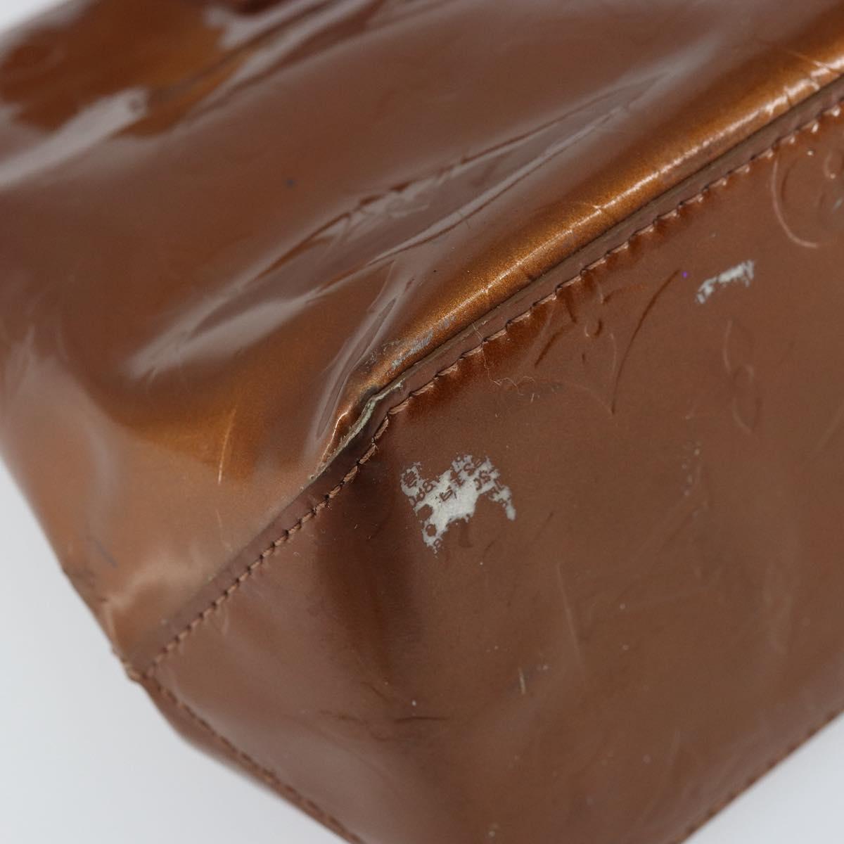 LOUIS VUITTON Monogram Vernis Reade PM Hand Bag Bronze M91146 LV Auth ep13394