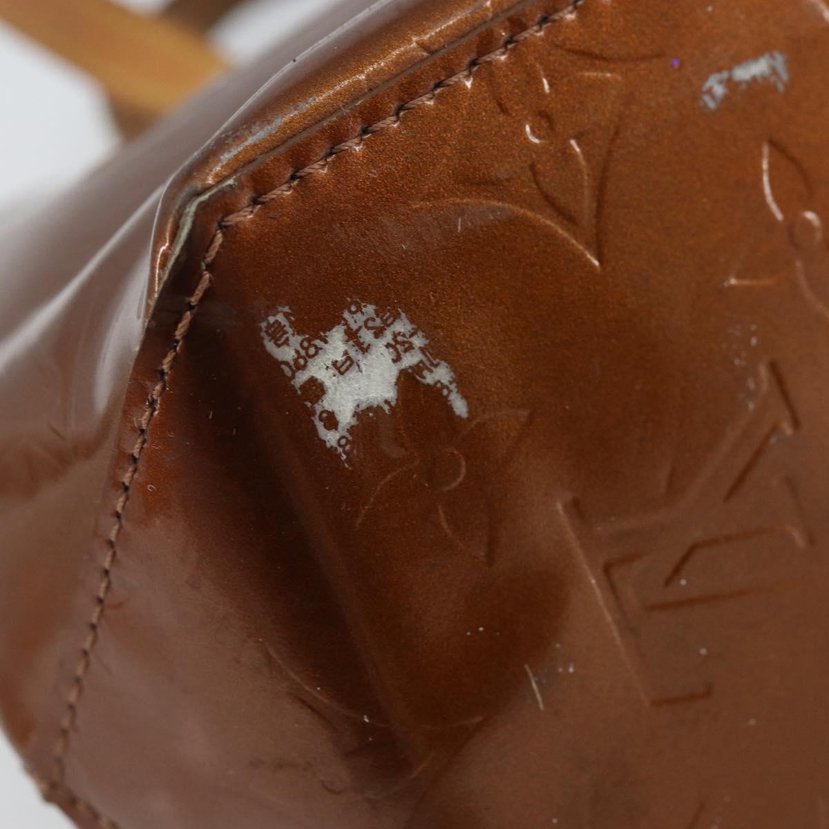 LOUIS VUITTON Monogram Vernis Reade PM Hand Bag Bronze M91146 LV Auth ep13394