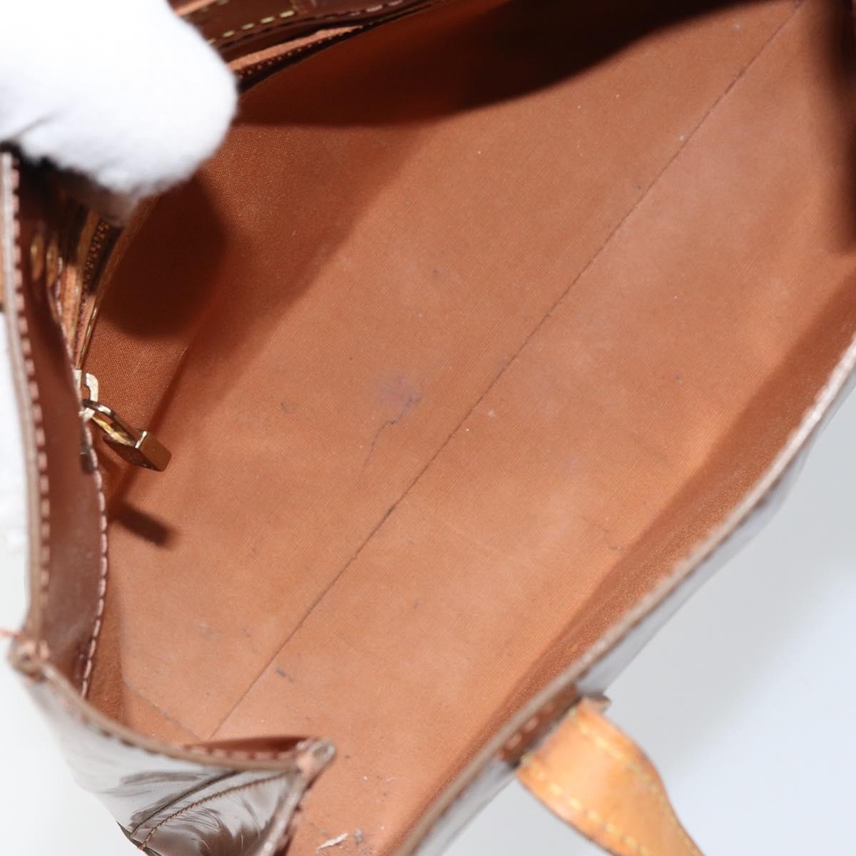 LOUIS VUITTON Monogram Vernis Reade PM Hand Bag Bronze M91146 LV Auth ep13394