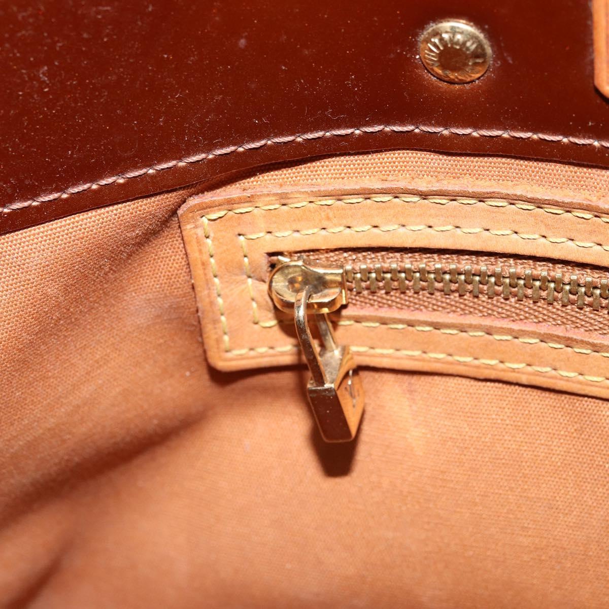 LOUIS VUITTON Monogram Vernis Reade PM Hand Bag Bronze M91146 LV Auth ep13394