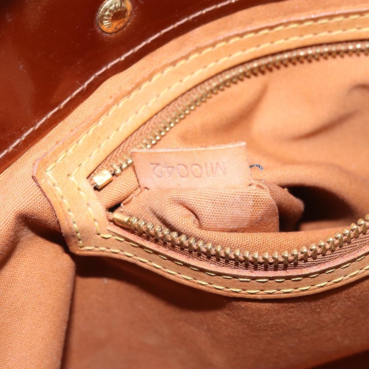 LOUIS VUITTON Monogram Vernis Reade PM Hand Bag Bronze M91146 LV Auth ep13394