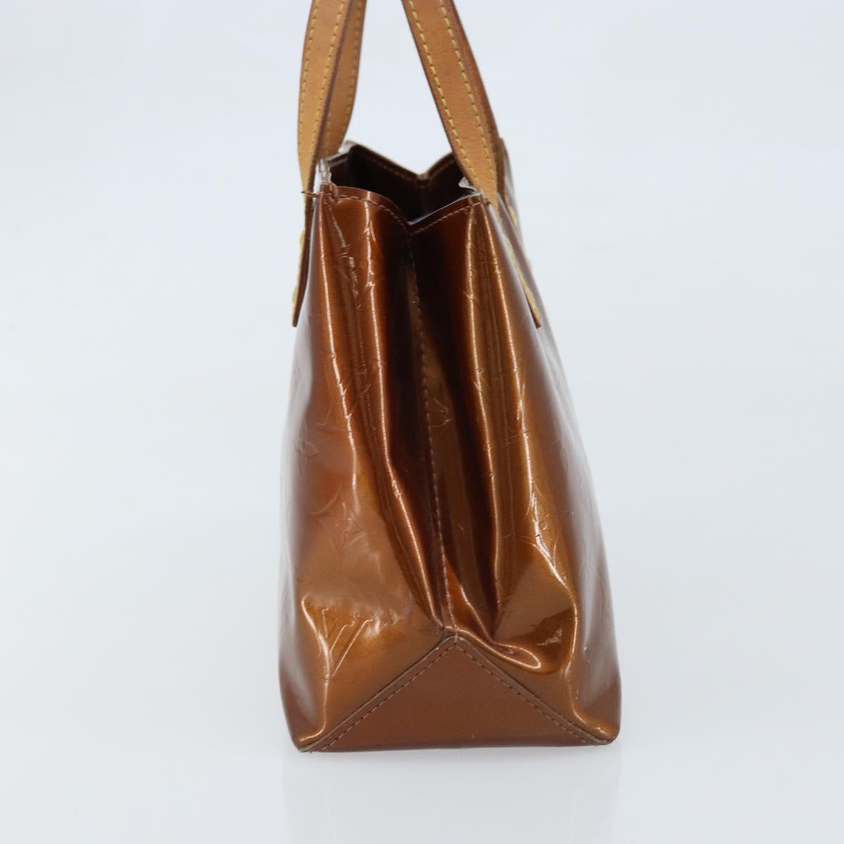 LOUIS VUITTON Monogram Vernis Reade PM Hand Bag Bronze M91146 LV Auth ep13394