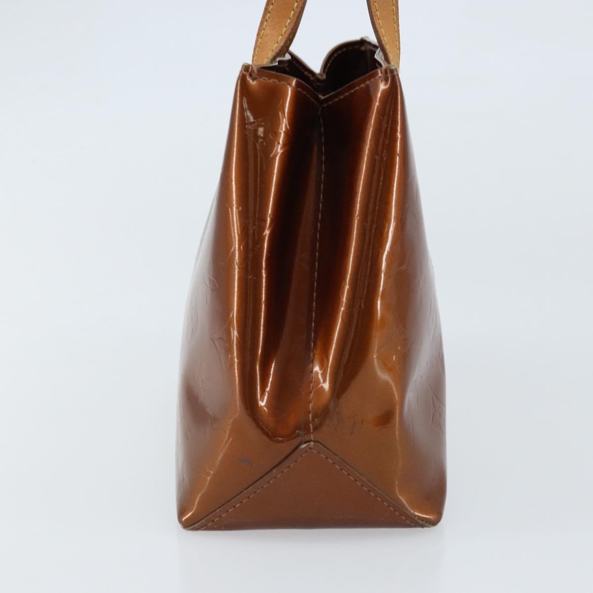 LOUIS VUITTON Monogram Vernis Reade PM Hand Bag Bronze M91146 LV Auth ep13394