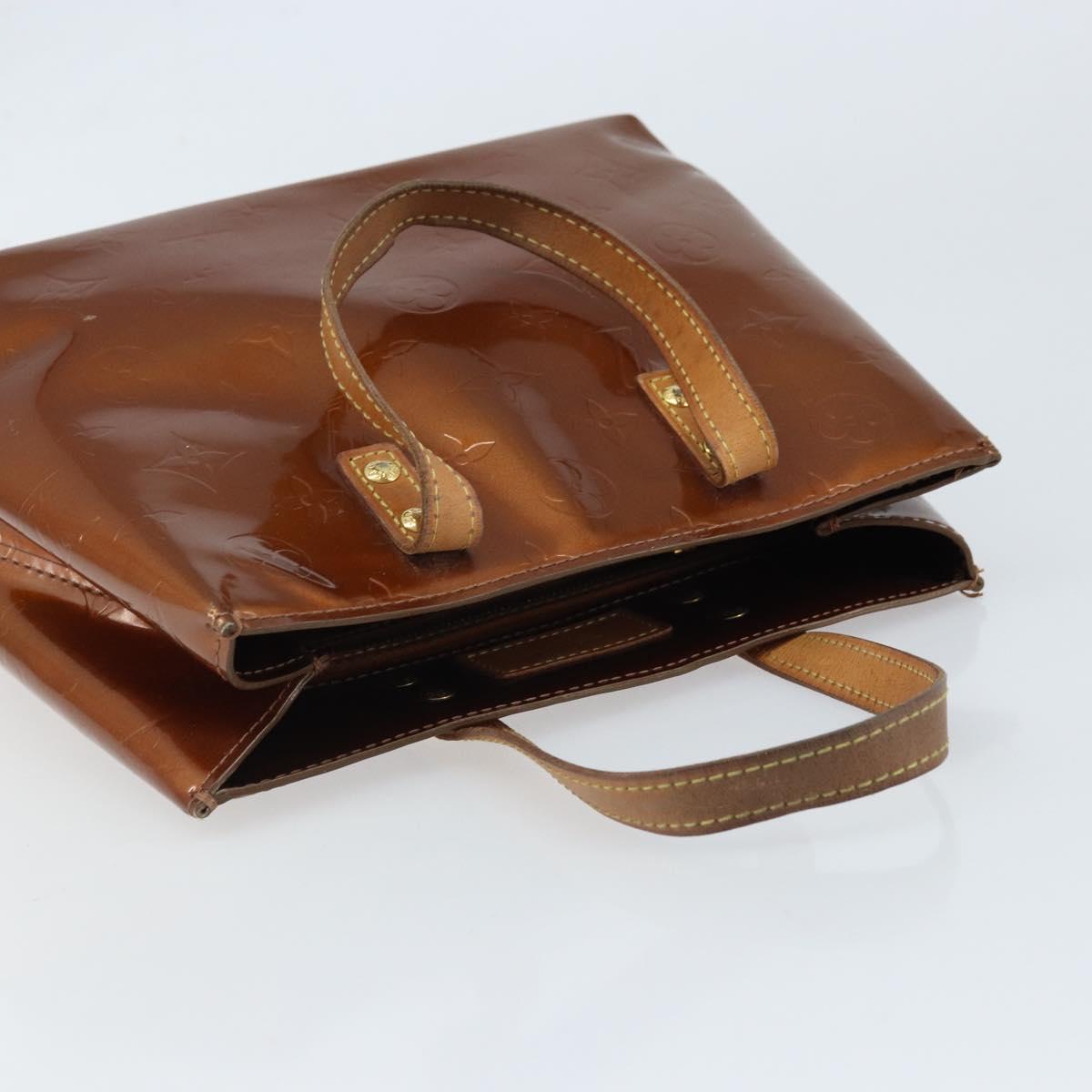 LOUIS VUITTON Monogram Vernis Reade PM Hand Bag Bronze M91146 LV Auth ep13394