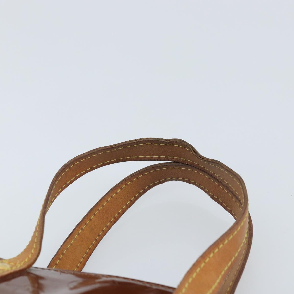 LOUIS VUITTON Monogram Vernis Reade PM Hand Bag Bronze M91146 LV Auth ep13394