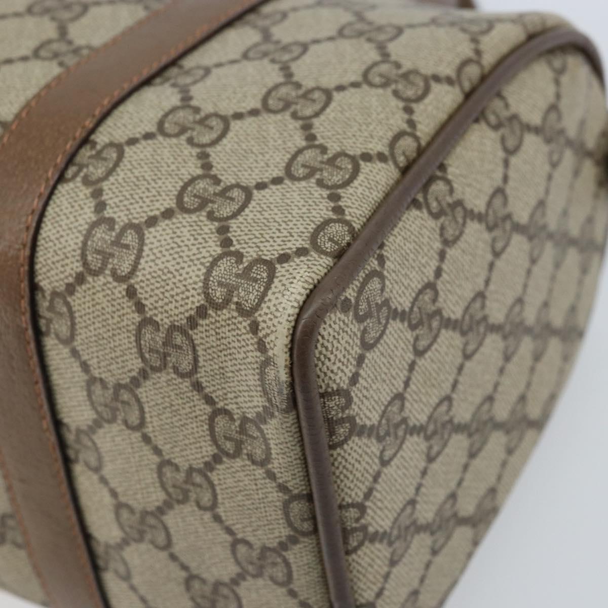 GUCCI GG Supreme Web Sherry Line Bag PVC Beige Gold 39 02 006 Auth ep13397