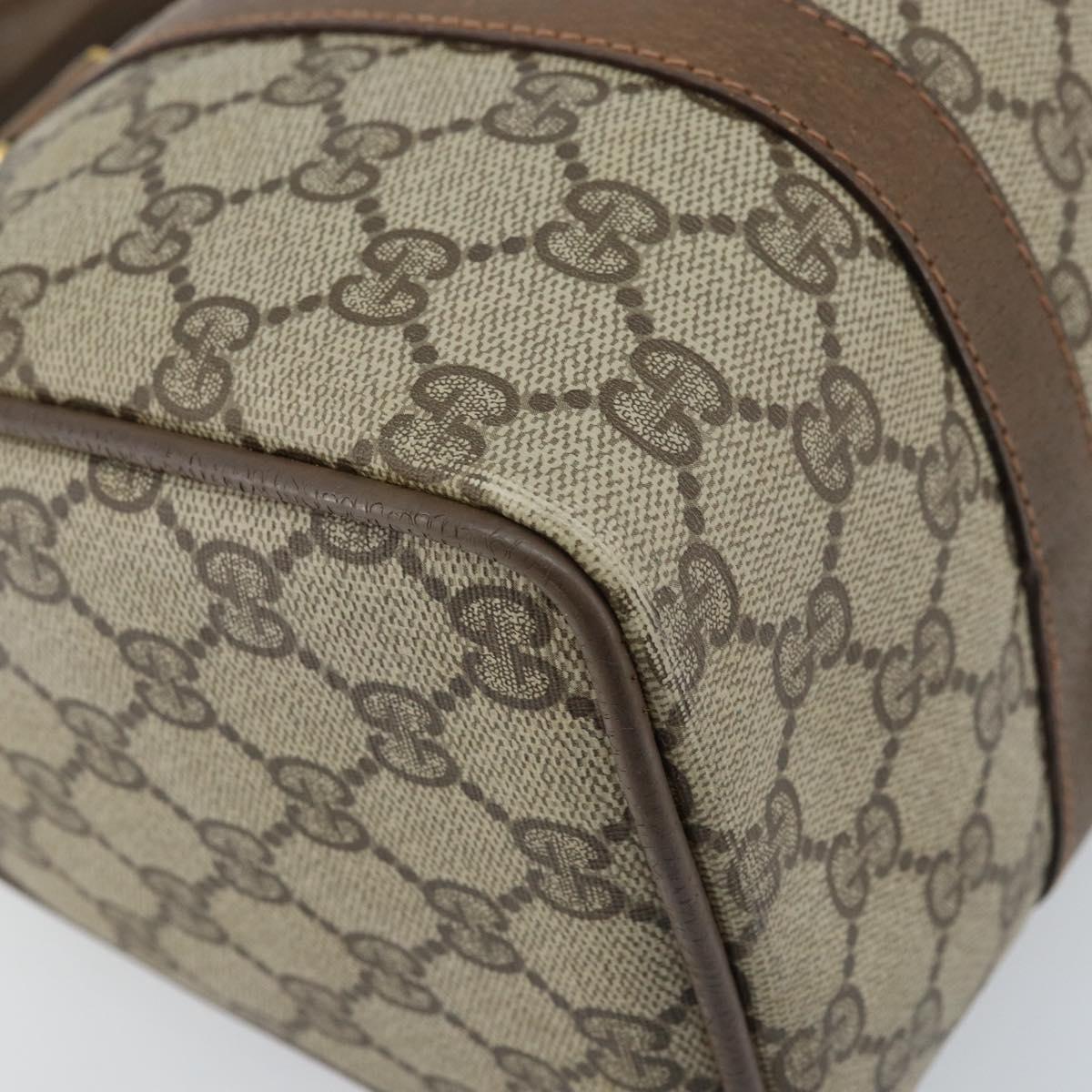 GUCCI GG Supreme Web Sherry Line Bag PVC Beige Gold 39 02 006 Auth ep13397