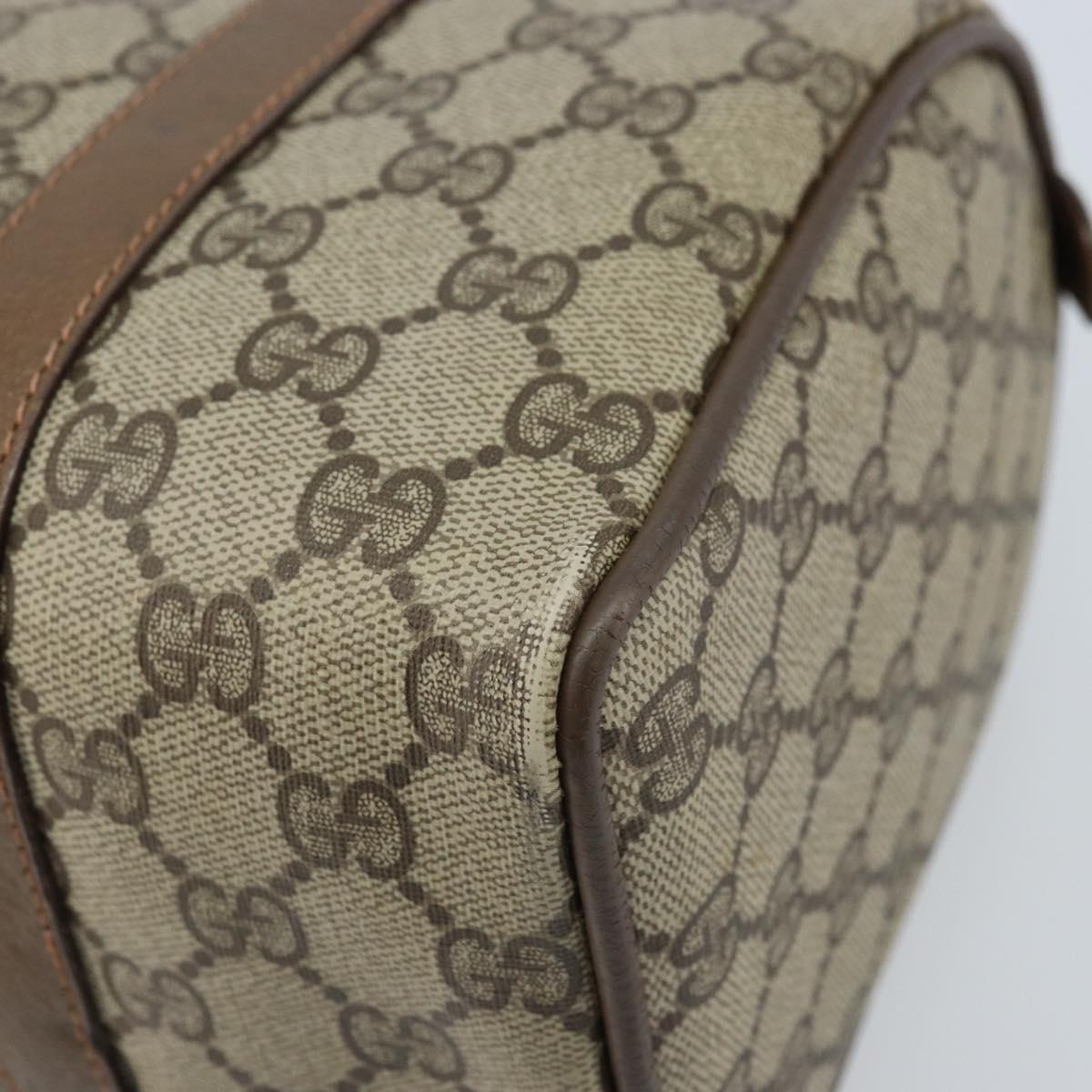 GUCCI GG Supreme Web Sherry Line Bag PVC Beige Gold 39 02 006 Auth ep13397