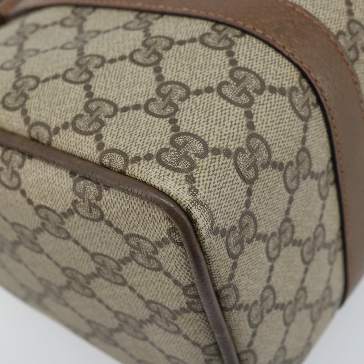 GUCCI GG Supreme Web Sherry Line Bag PVC Beige Gold 39 02 006 Auth ep13397