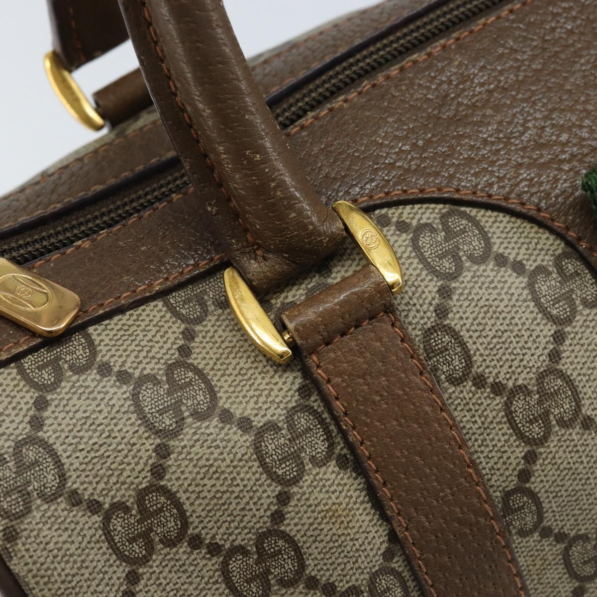 GUCCI GG Supreme Web Sherry Line Bag PVC Beige Gold 39 02 006 Auth ep13397