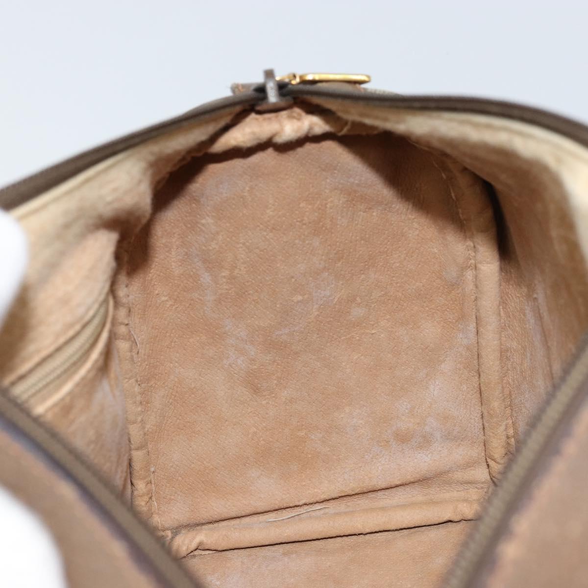 GUCCI GG Supreme Web Sherry Line Bag PVC Beige Gold 39 02 006 Auth ep13397
