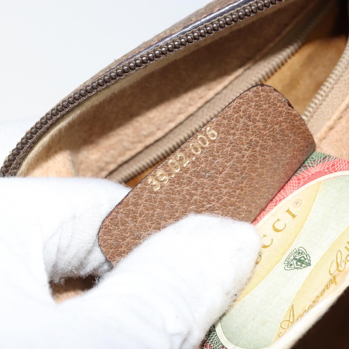 GUCCI GG Supreme Web Sherry Line Bag PVC Beige Gold 39 02 006 Auth ep13397