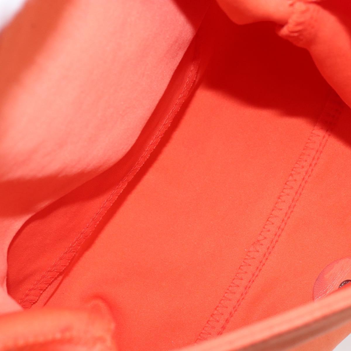 FENDI Mamma Baguette Shoulder Bag Nylon Orange Silver Auth ep13399