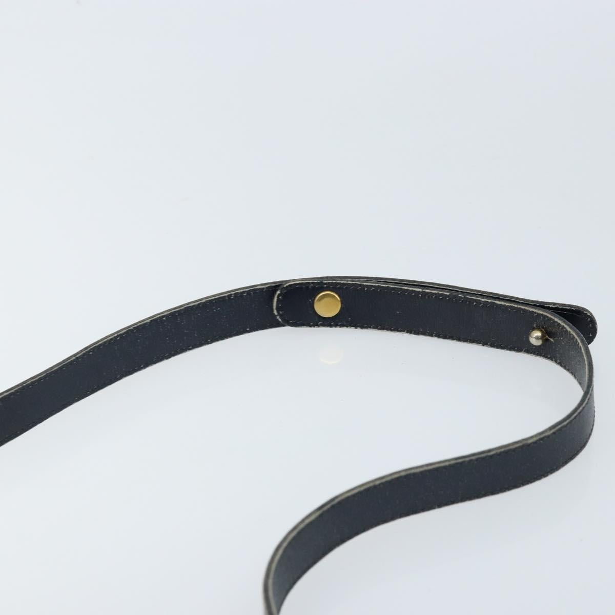 Christian Dior Trotter Canvas Shoulder Bag Navy Silver Auth ep13406