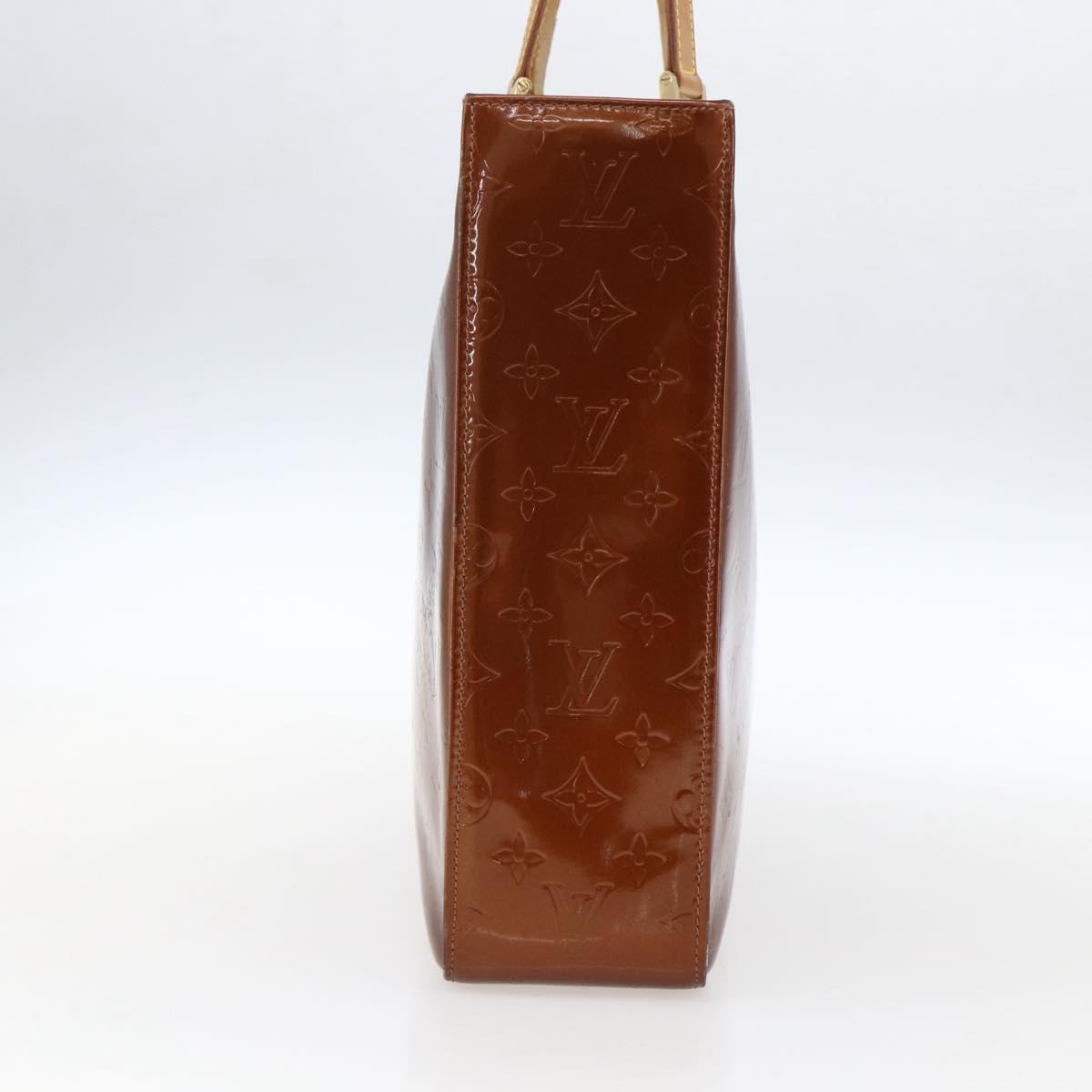 LOUIS VUITTON Monogram Vernis Columbus Tote Bag Bronze M91134 LV Auth ep13407