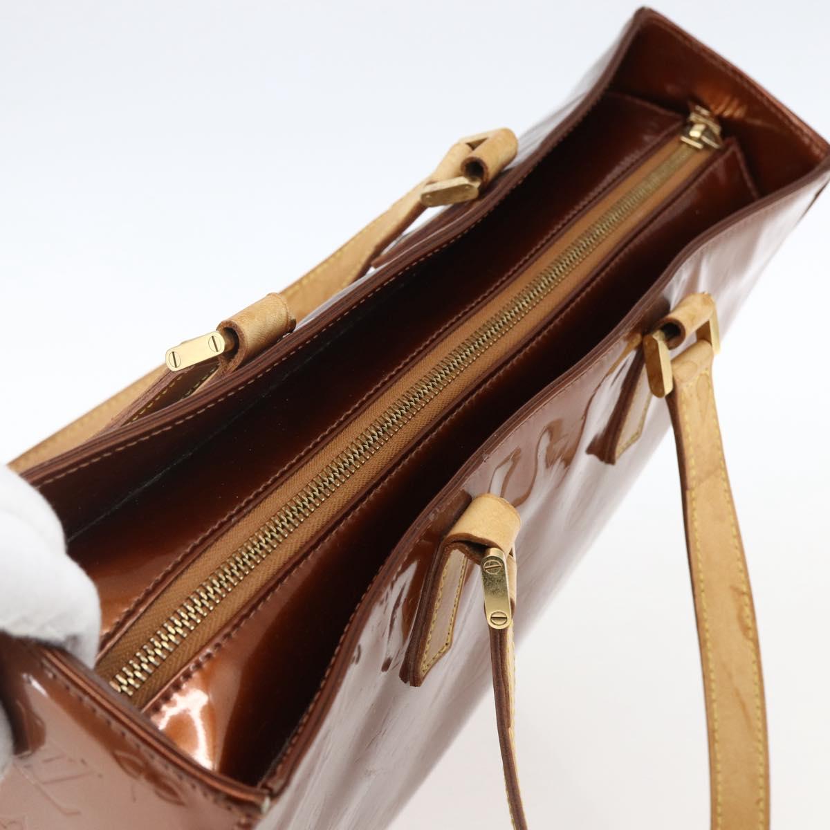 LOUIS VUITTON Monogram Vernis Columbus Tote Bag Bronze M91134 LV Auth ep13407