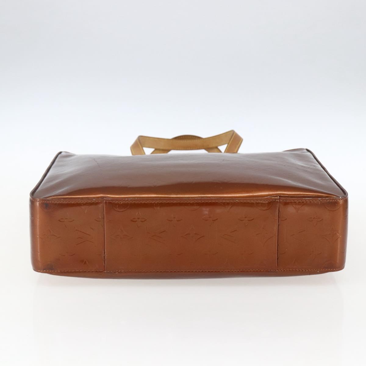 LOUIS VUITTON Monogram Vernis Columbus Tote Bag Bronze M91134 LV Auth ep13407